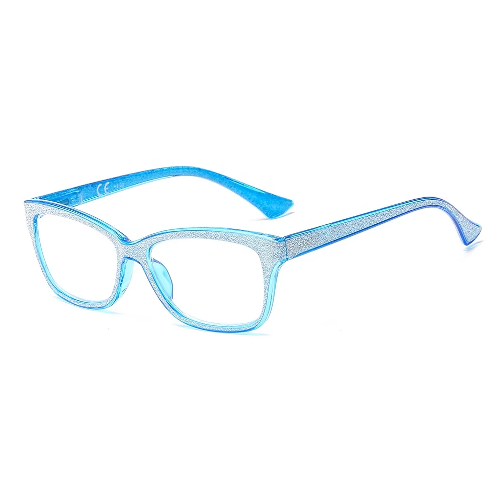 Fashion Multifocal Rhinestone Blue Light Blocking Reading Glasses Eye Glasses for Reading
