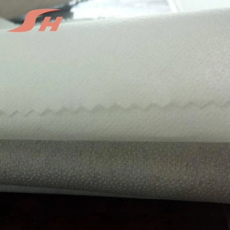 100 Polyester reinforced stitch bond Interlining fusing brushed nonwoven buckram fabric