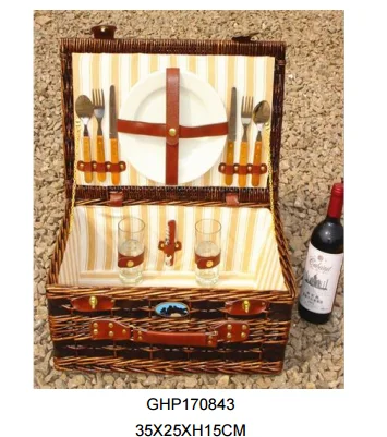 
willow picnic basket wicker picnic basket set for sale 
