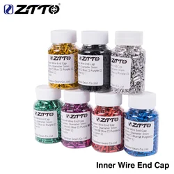 ZTTO 500pcs Bicycle Inner Wire End Caps Brake Shifter Cable Tips Wire Aluminum alloy Cap Fits for Brake Shift Derailleur Crimps