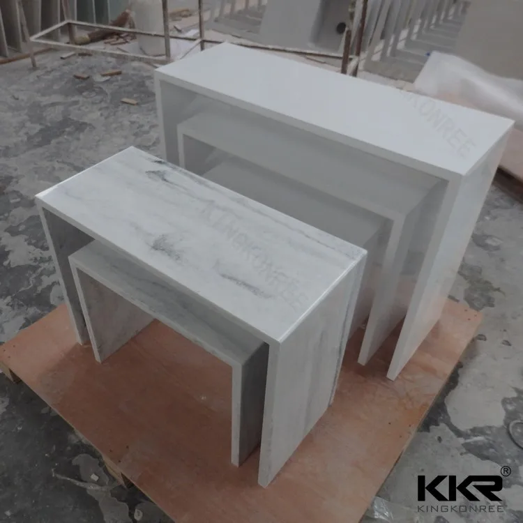 Artificial marble acrylic solid surface long narrow bar table