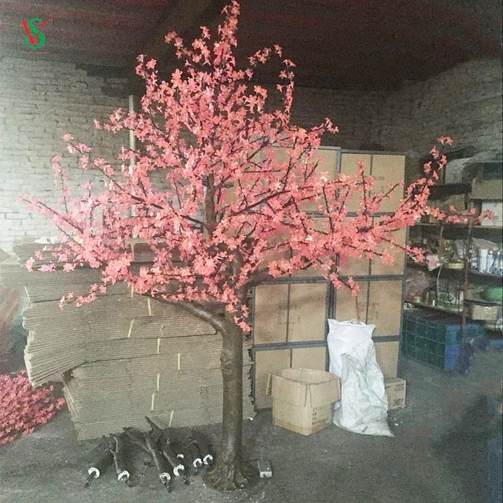 Pink Color LED Artificial Cherry Blossom Tree Light for Party Wedding Stage Decoration