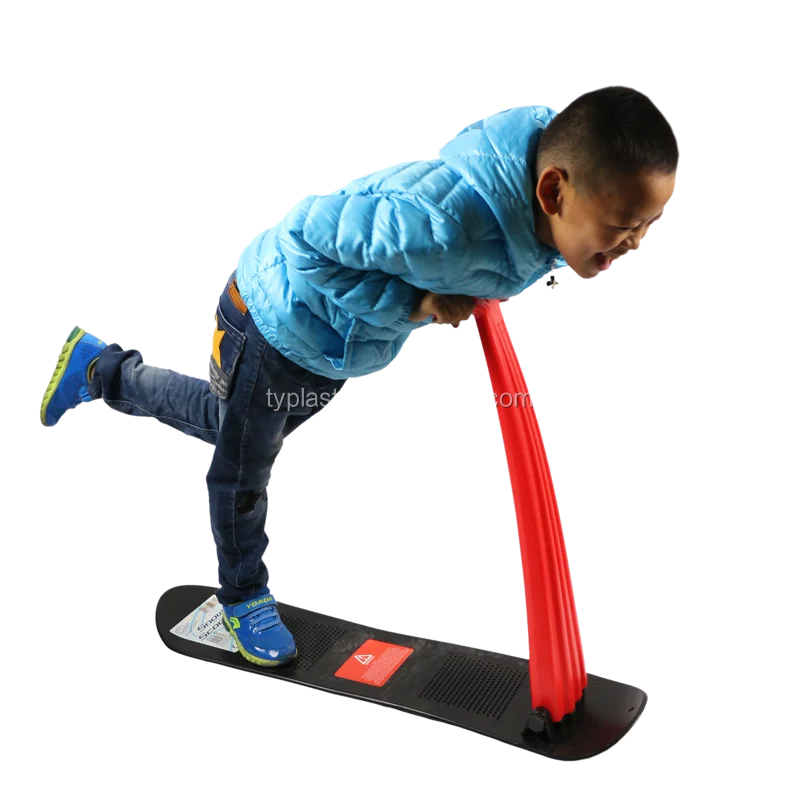 Kids Snow Scooter Ski Scooter Fold-up Snowboard Sledge Folding Sliding Ski Snowboard with Grip Handle Snow Sled