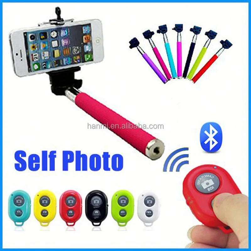 
2018 hot sell colorful release remote control bluetooth Shutter with button battery 