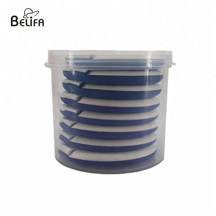 Rubycell foundation bb & CC cream latex free air cushion cosmetic makeup sponge powder puff with pp transparent case 8pcs/set