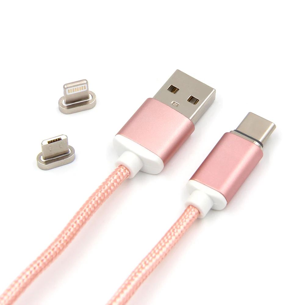 Magnetic Charger Usb Cable micro Usb Type C Charging Cable 3 In 1 Charging Cable For Iphone Android Phone