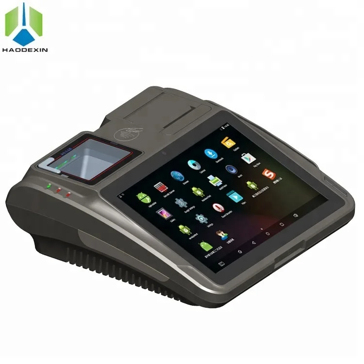 10.1 inch Android touch screen POS terminal HD screen POS system with thermal printer and fingerprint reader POS GC039G