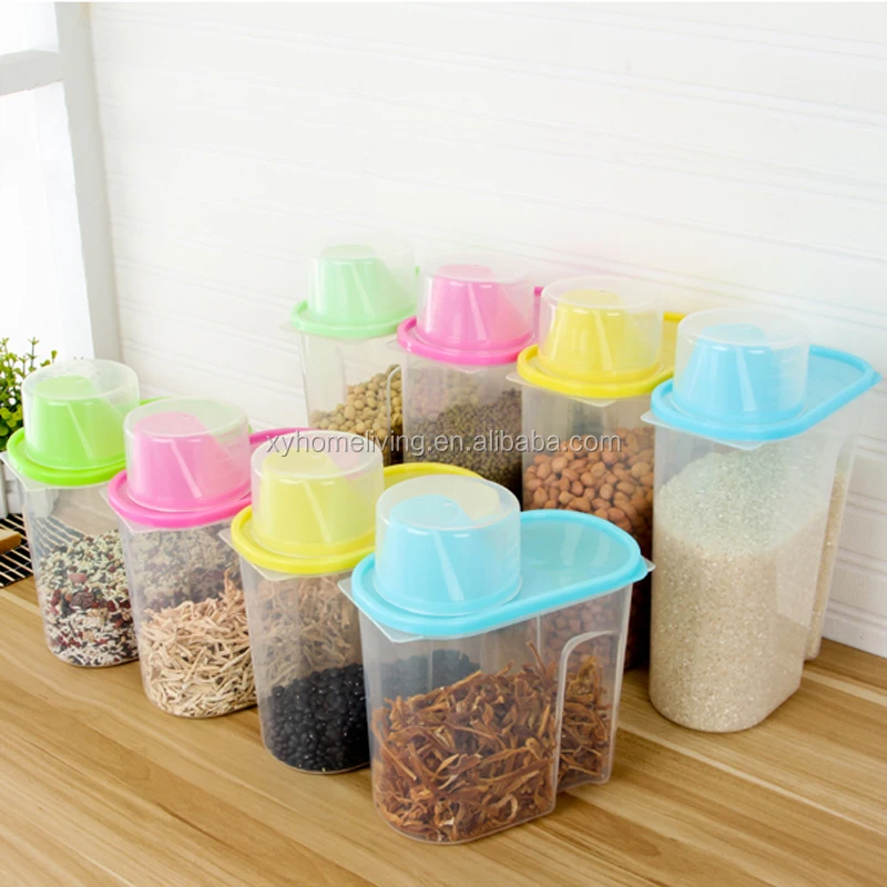 
Plastic Bulk Dry Food PP Cereal Dispenser For Home Kitchen 