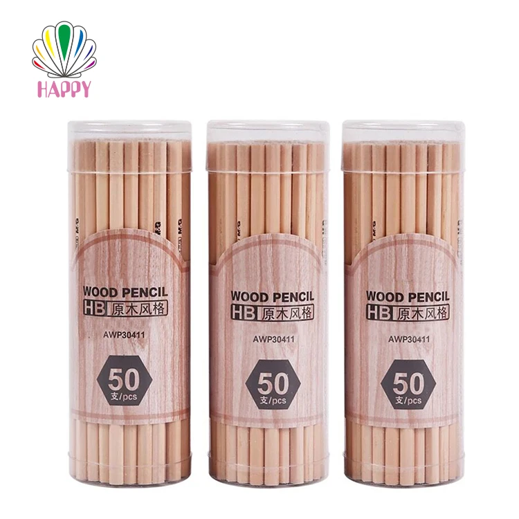China stationary factory cheap wholesale bulk nature custom HB wood pencil