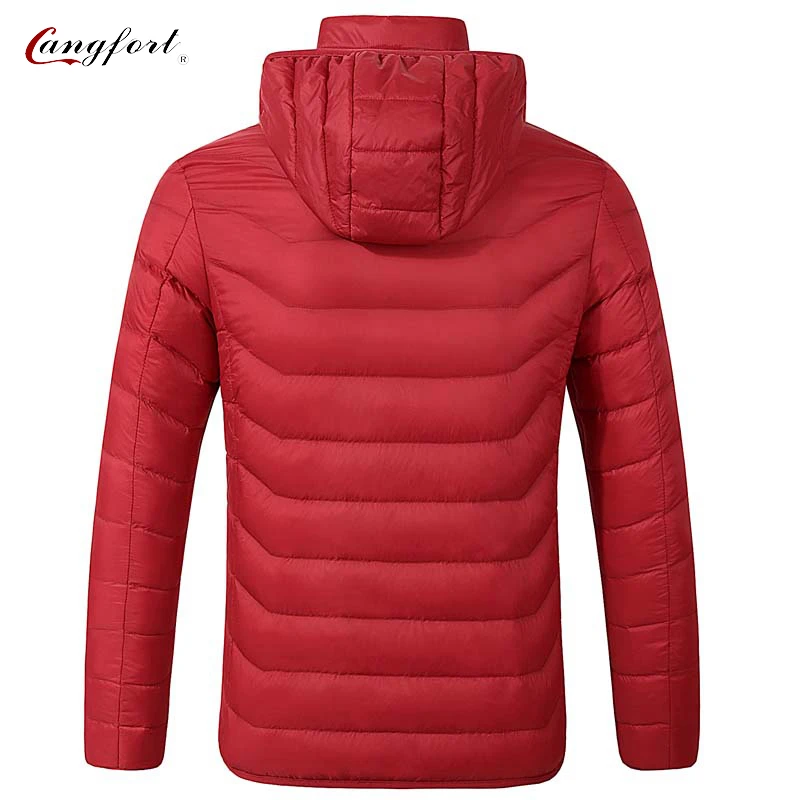 Red Women Thermal Nylon Temperature Controller Usb Far Infrared Heating Jacket