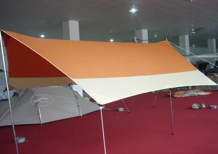 Personalized Custom Labelling Tarp Sun Shade Canvas Camping Shelter Outdoor Rain Sheet Top Quality Eco-Friendly Light Weight