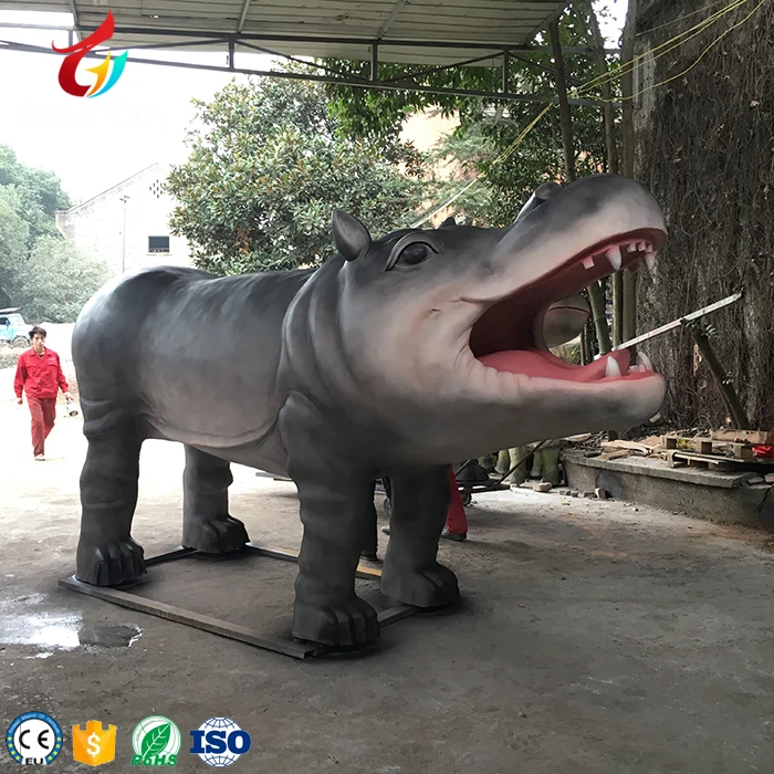 Outdoor Life Size Fiberglass Resin Lion Statue for Exhibition