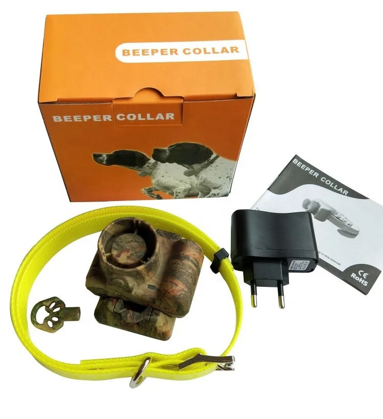 
Waterproof rechargeable design hunting dog beeper training collar with camouflage and yellow color 