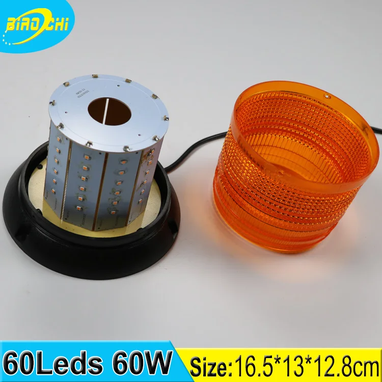 High Quality SMD2835 60W Emergency Warning Magnetic Beacon Tower Warning Light for School Bus