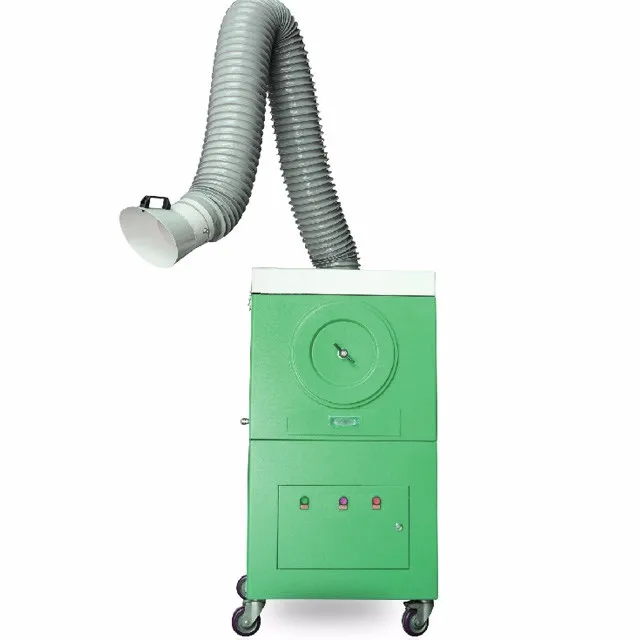 industrial portable welding fume collector with one suction arm