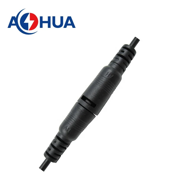 Черный Штекерный гнездовой кабель AHUA постоянного тока 2,1 мм Цилиндрический разъем