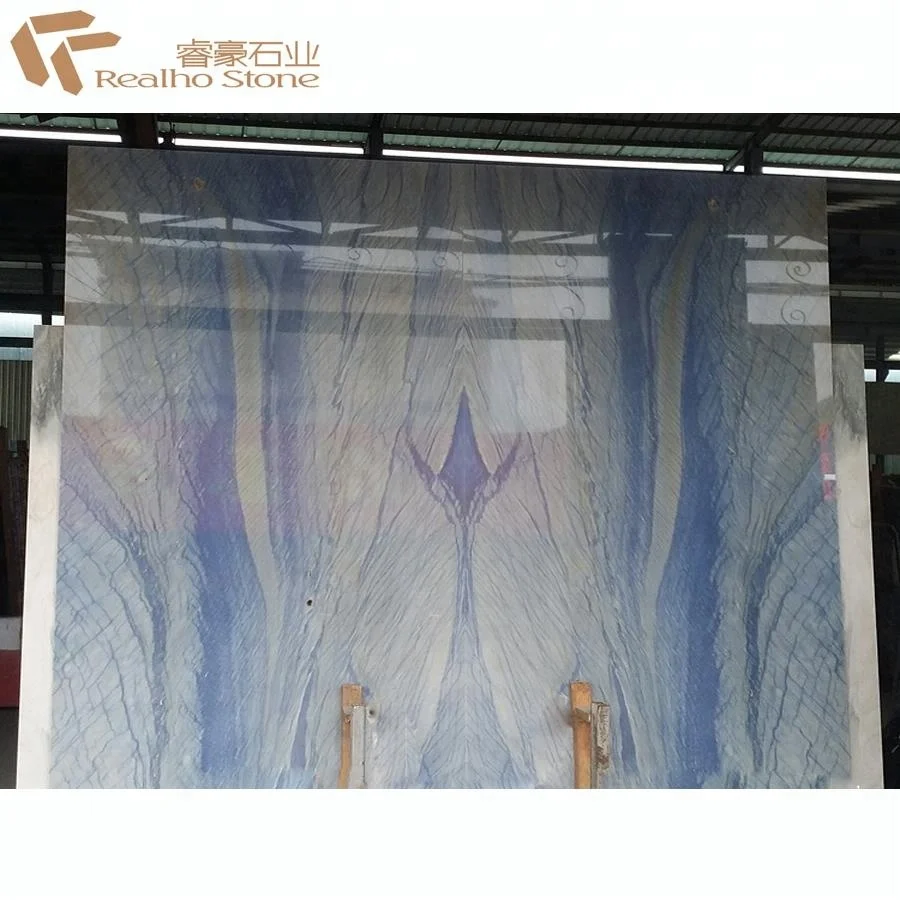 
Brazil Luxury light blue stone precious azul macaubas marble slabs price 
