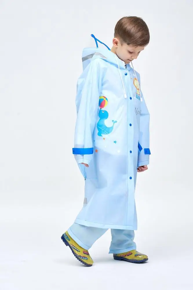 Hot sale children rain coat for boys and girls lion pattern cute school kid raincoat cheap child rain coat with hood for student