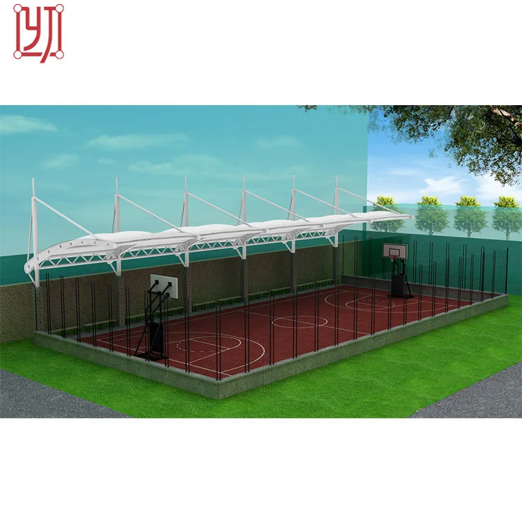 Ptfe pvdf canopy tent architectural membrane structure stadium tent basketball courts