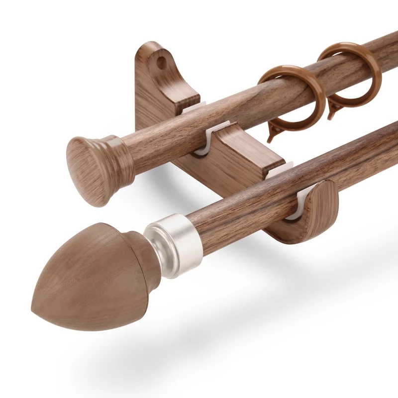 Design Aluminum Alloy curtain wooden curtain rod