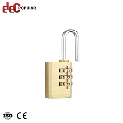 High Security 4 Digit Combination Password Padlock Brass Pad Lock For Luggage