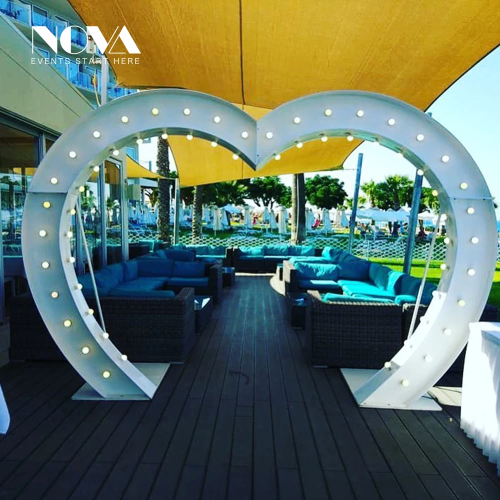 2021 Led Heart Arch For Wedding Decoration/ Heart Shaped Archway