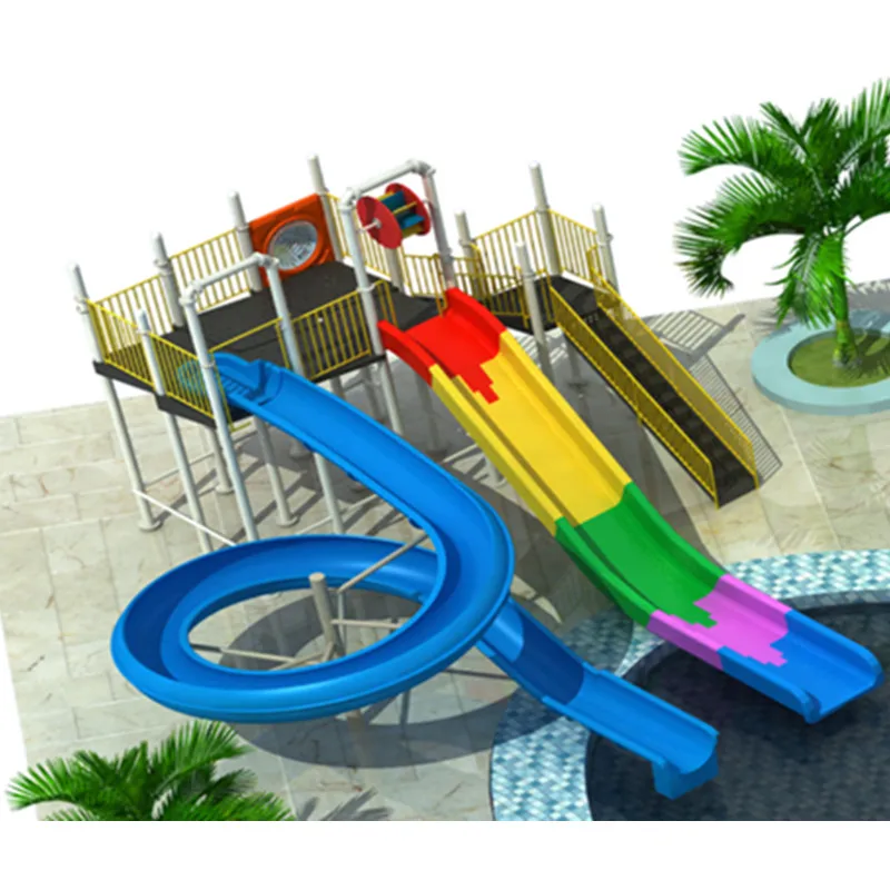 Открытый плавательный парк оборудование для детского парка водная игровая площадка горка из