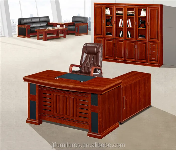 Classic wood boss modern director office table design HDF board office furniture modern l shaped office desk