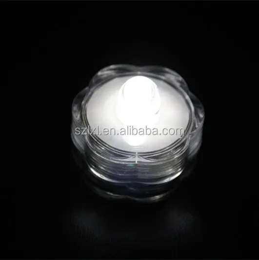 LED Submersible Waterproof Wedding Xmas Floral Decoration Tea Vase Battery light Candles - Blue-purple