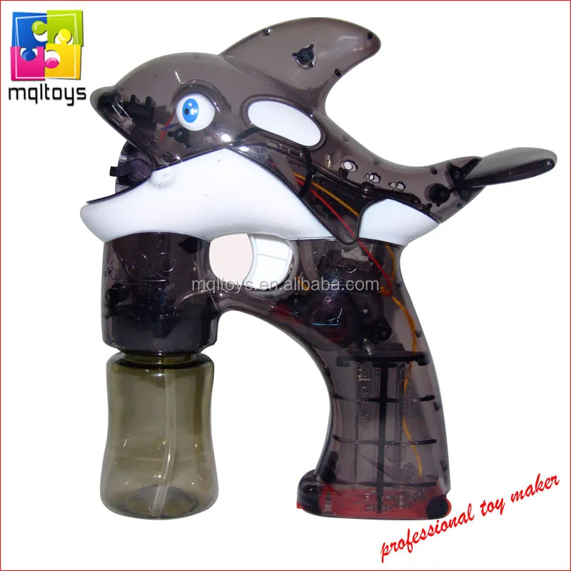 Lighting LED transparent whale fish bubble shooter gun