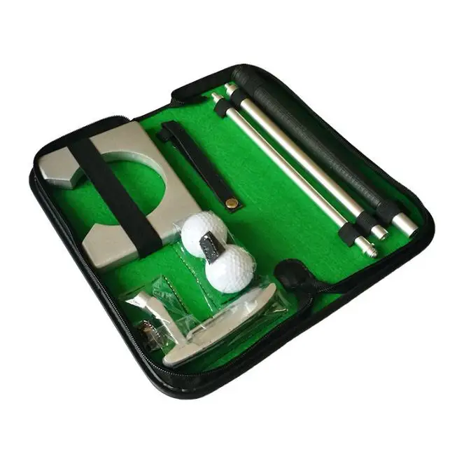 Wholesale Portable Golf putter Gift Set Golf Putter Set Kit with Ball Hole Cup Indoor Golfing Putting Practice