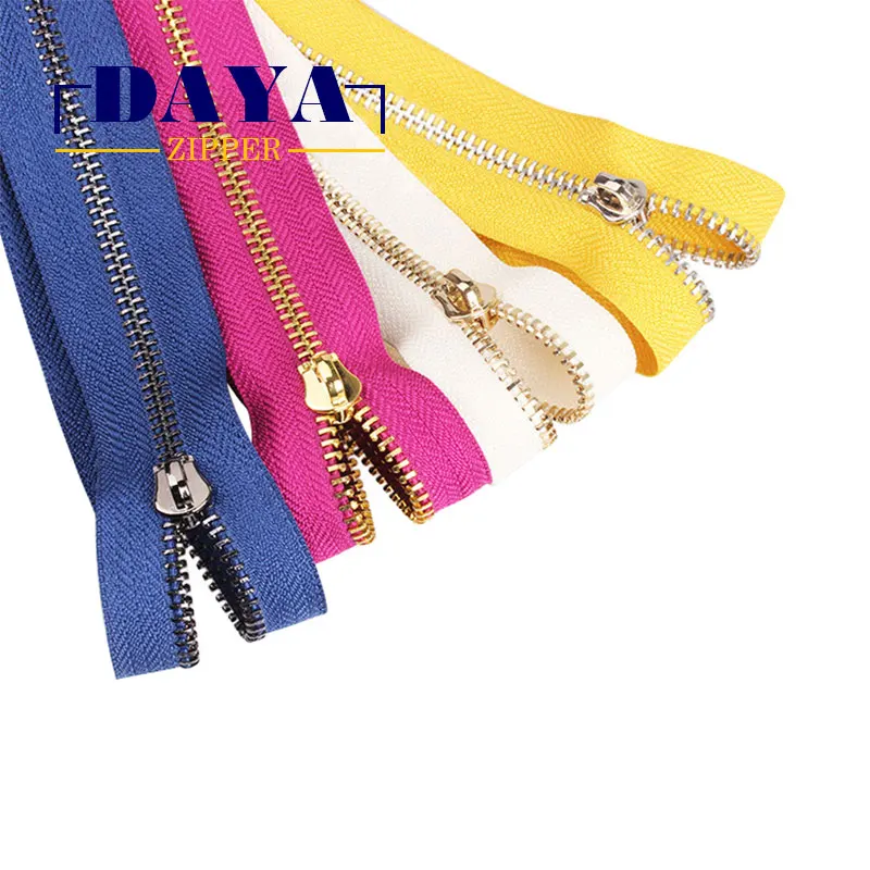 5# Y shape teeth gold/nickel end open OME length fashion luxury zipper