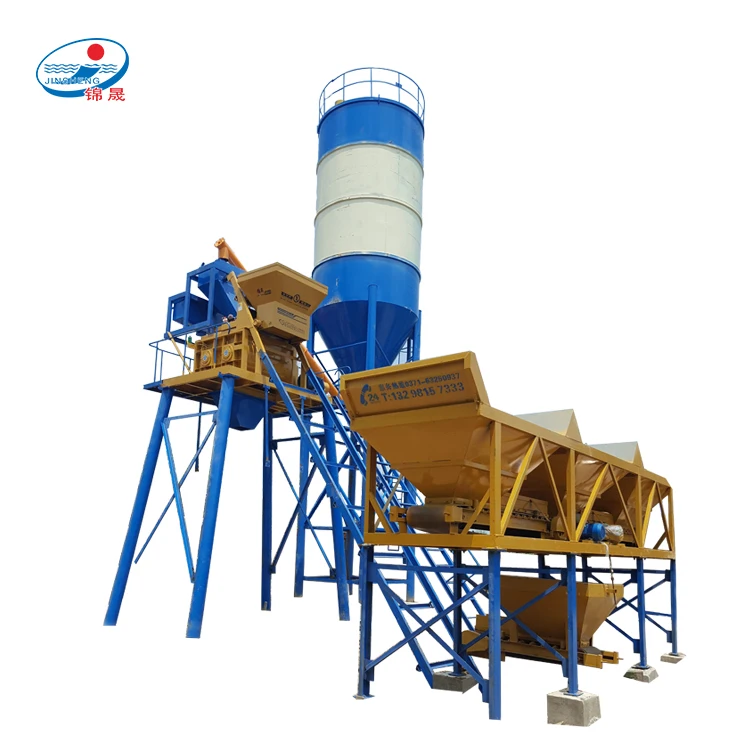 High efficiency lightweight HZS25 wet precast mix concrete batching plant for sale