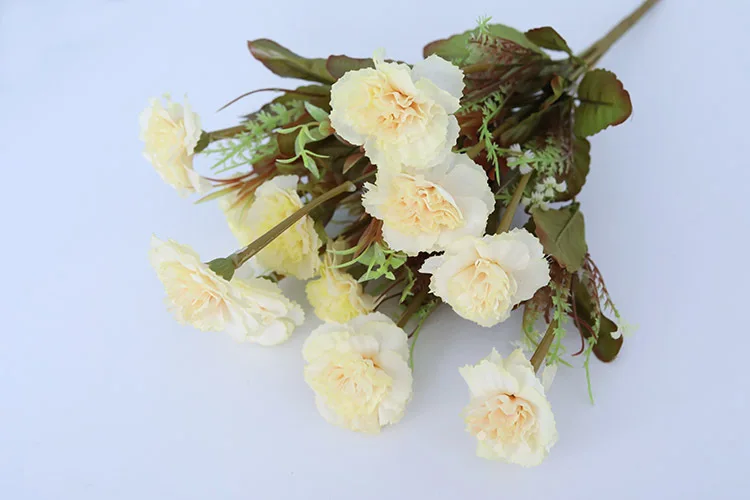 cheap wholesale  silk artificial carnation flower bouquet