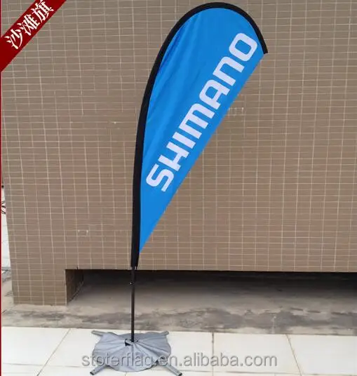 
Flying Style and Fiberglass Flagpole outside beach flags 