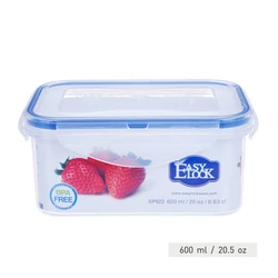 600ml 20.3oz Small Click Houseware Plastic New Product Easy Lock Food Silicone Container