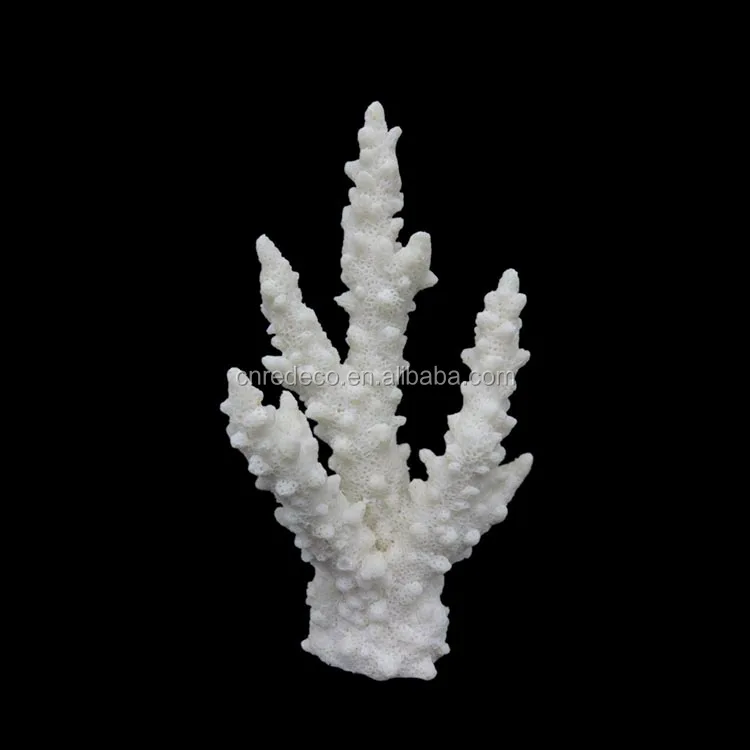 European Style Artificial Aquarium White Coral Tree Home Decoration White Resin Coral