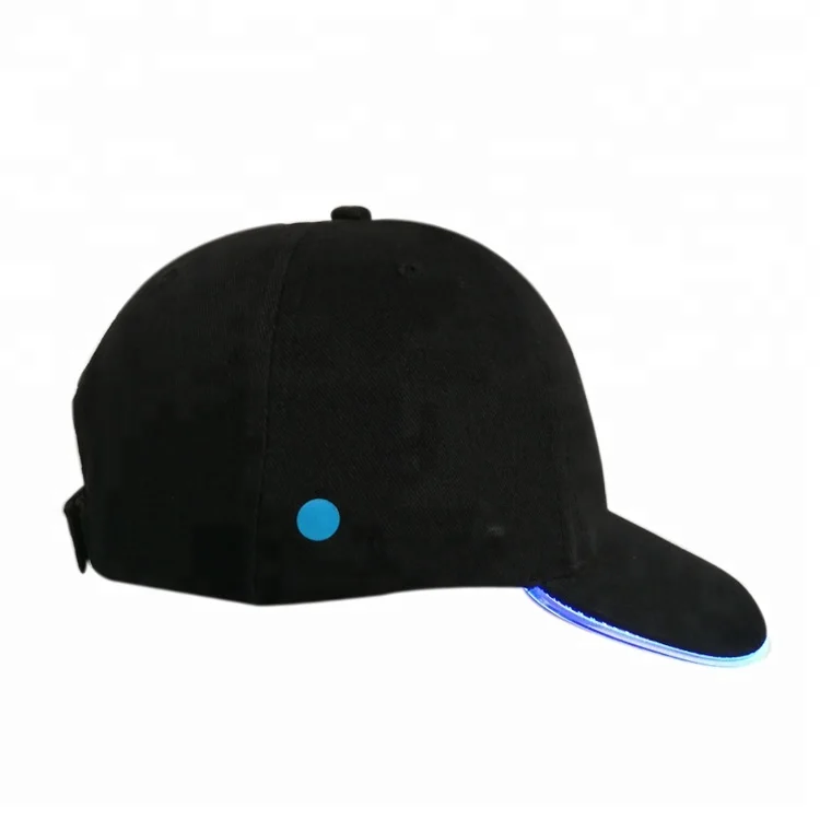 Wholesale Custom Led Light 6 Panel Baseball Hat Fashion Glowing Flash Led Hat