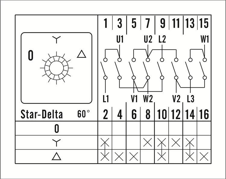 Cansen LW26-20 0-Y-D IP65, профессиональный производитель, переключатель star delta с защитной коробкой