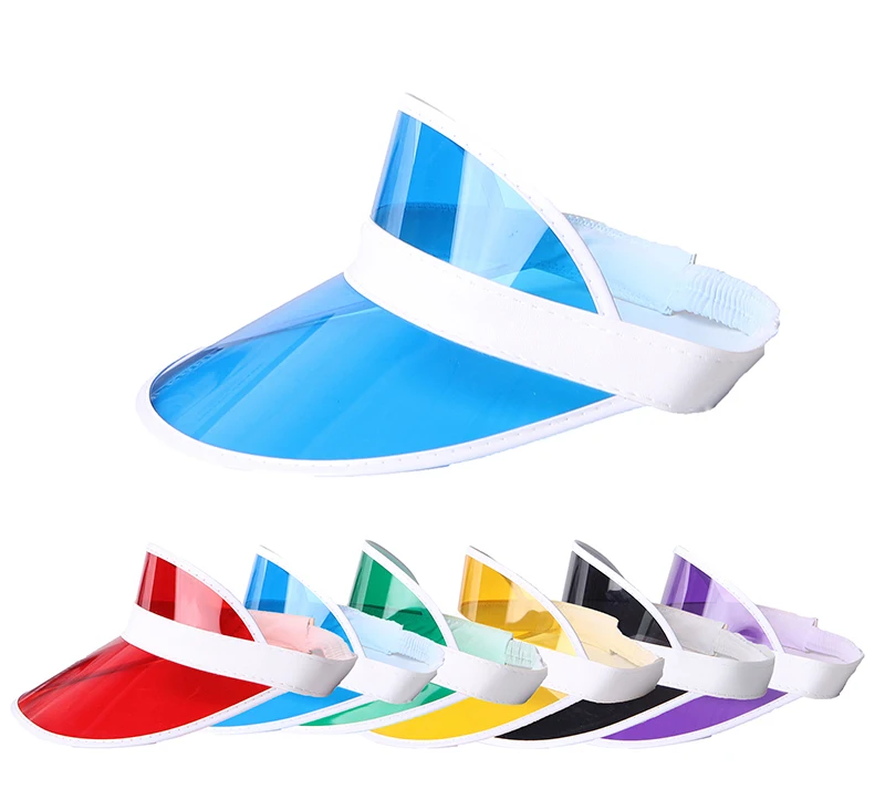 Рекламный портативный прозрачный ПВХ пластиковый прозрачный солнцезащитный козырек