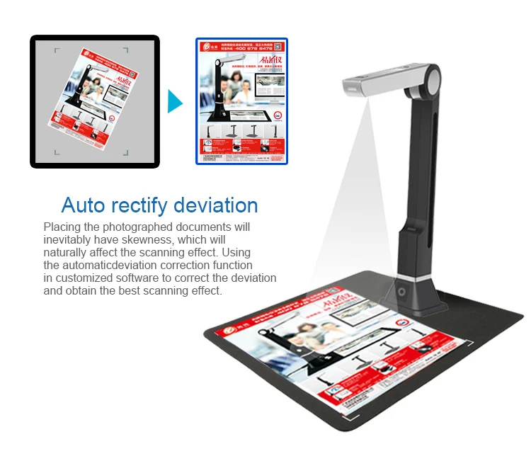 500 MP A4 Mini Portable Foldable Camera High Speed Book Document Scanner