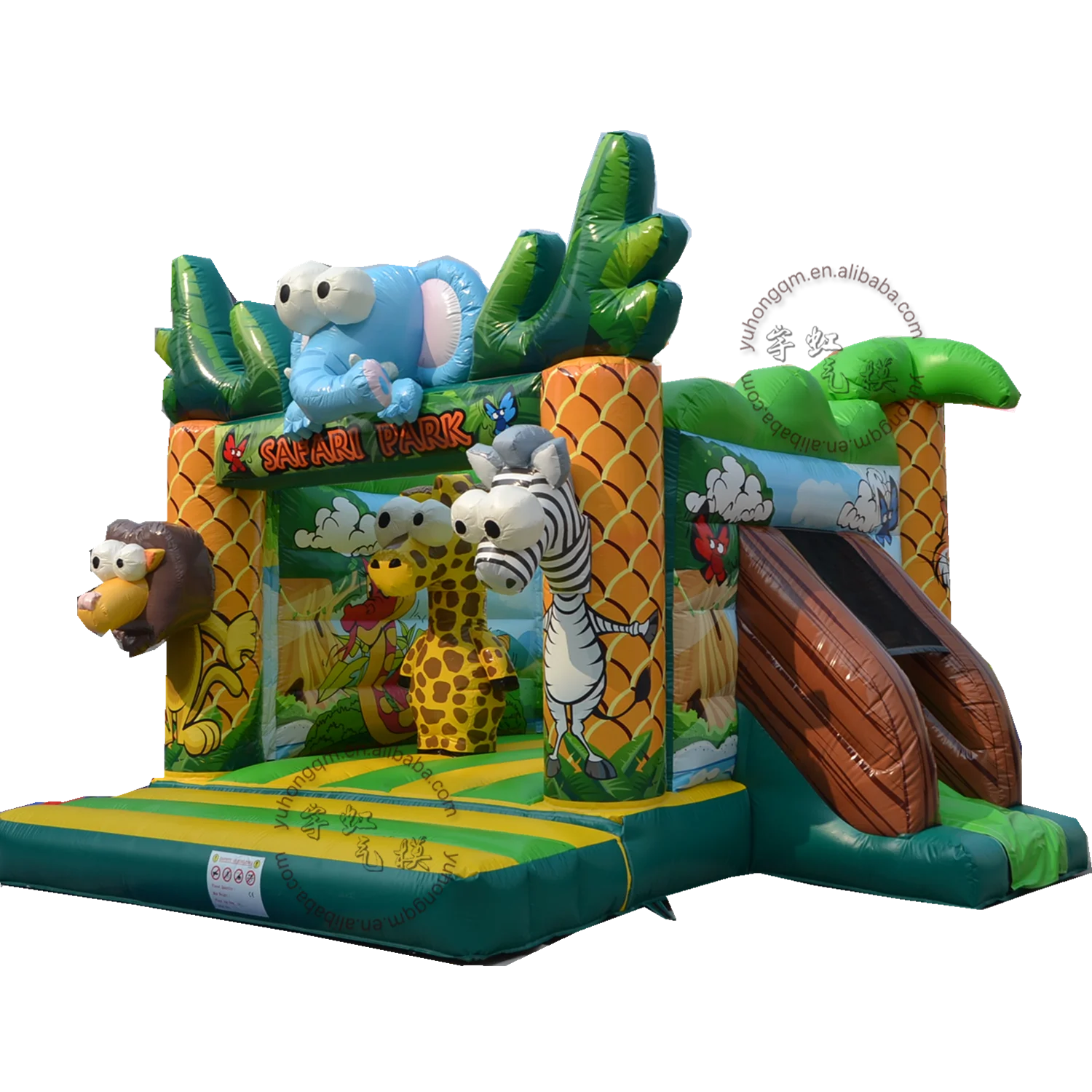 inflatable castle/castle inflatable bounce house/pvc inflatable bouncy castle with animal printing