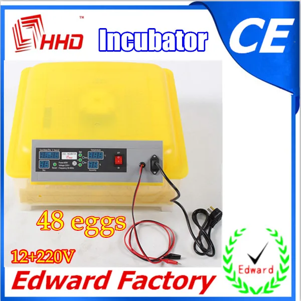 48 яиц инкубатор работы от источника питания 12В и 220В лучший дизайн incubator/132 перепелиные яйца в выводном