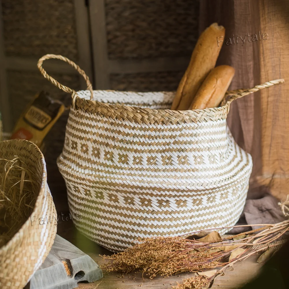 
Cheap Wholesale Baskets Extra Large Africa Bolga Flower Pot Basket Foldable Seagrass Basket 