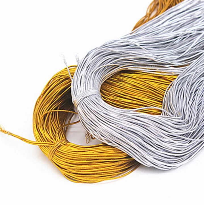 1mm-10mm gold and silver color elastic rope