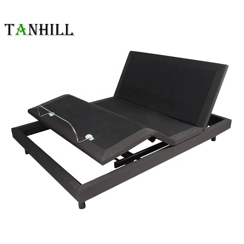 Подгонянная рамка кровати для спальни электрическая массажная подушка кожаные функциональный набор кровать King & Queen с