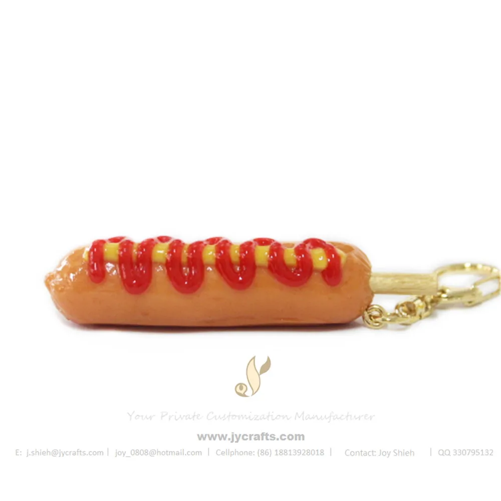 
party decor 3D novelty keychain plastic food fake sausage 