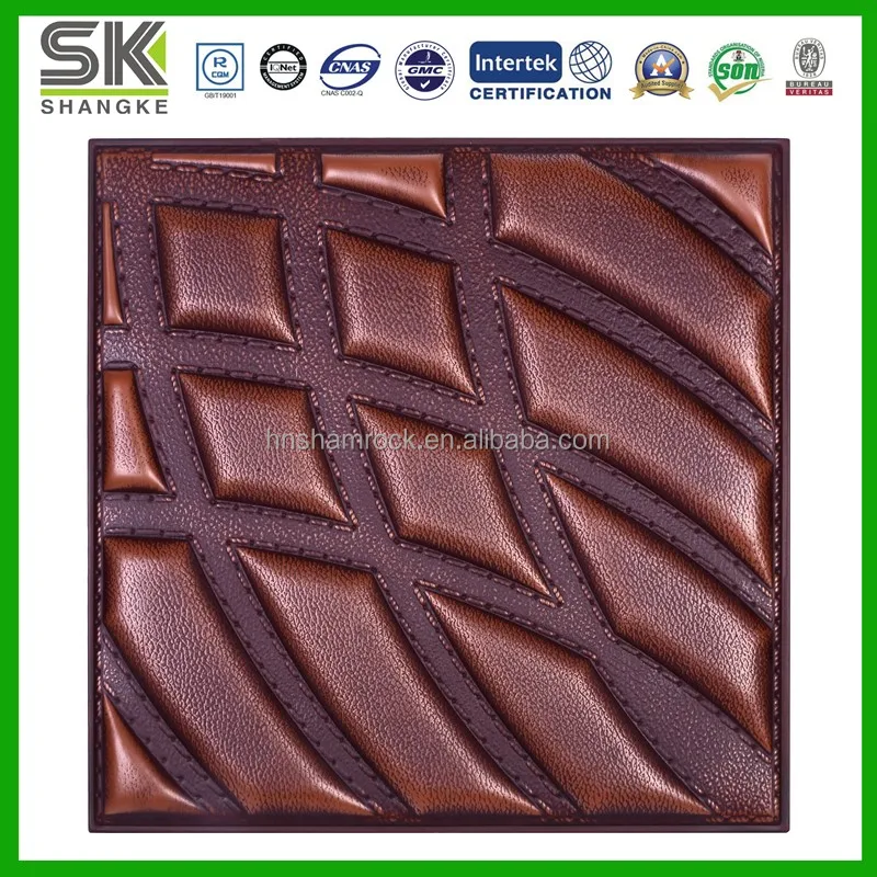 Embossed Faux Leather PU Foam Panel