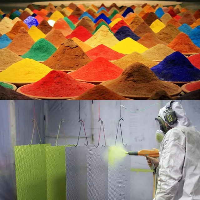 FEIHONG  outdoor RAL 9005 Metallic leather effect Thermoset Powder Coating Paint