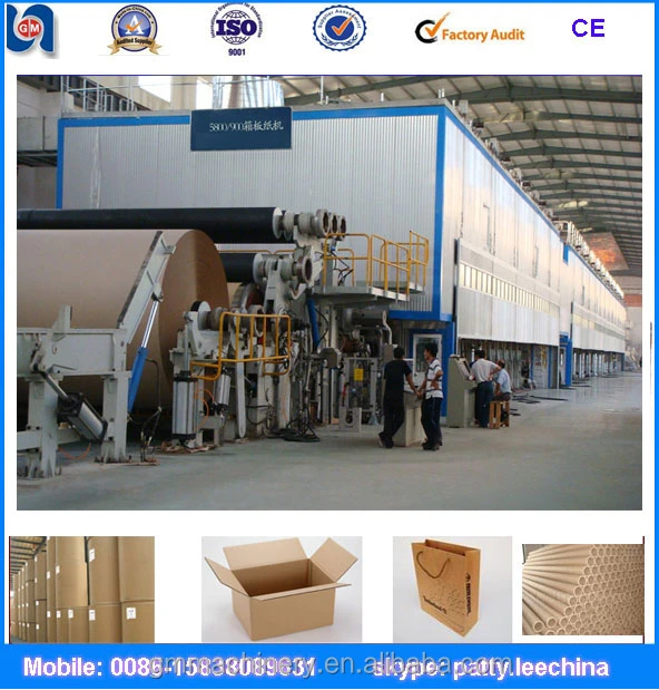 Высокая скорость 2400 мм 30 т / полная линия из отходов переработки крафт-бумаги jumboo ролл машины